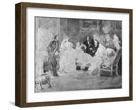 Alfred De Musset (1810-57) Eugene Delacroix (1798-1863) and Pierre Antoine Berryer (1790-1868)-Eugene Louis Lami-Framed Giclee Print