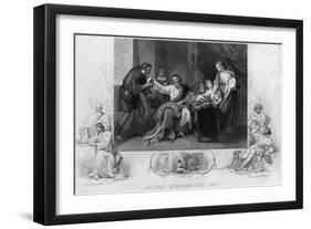 Alfred Divides His Loaf-J. Rogers-Framed Art Print