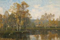 Autumn in the Valley of the Seine (Oil on Canvas)-Alfred East-Giclee Print