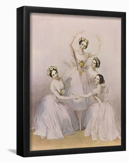 Alfred Edward Chalon (Famous dancers of the Royal Opera: Carlotta Grisi, Maria Taglioni, Lucile Gra-null-Framed Poster
