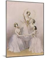 Alfred Edward Chalon (Famous dancers of the Royal Opera: Carlotta Grisi, Maria Taglioni, Lucile Gra-null-Mounted Poster