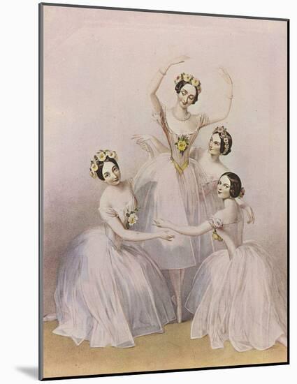 Alfred Edward Chalon (Famous dancers of the Royal Opera: Carlotta Grisi, Maria Taglioni, Lucile Gra-null-Mounted Poster