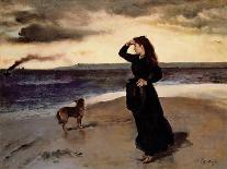 On the Beach-Alfred Emile L?opold Stevens-Stretched Canvas