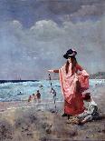 On the Beach-Alfred Emile L?opold Stevens-Stretched Canvas