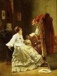 Hesitation, Possibly Madame Monteaux, C.1867-Alfred Emile Stevens-Giclee Print