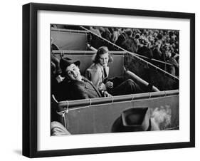 Alfred G. Vanderbilt and Alice G. Preston Sitting in a Grandstand Box at the Santa Anita Racetrack-Rex Hardy Jr.-Framed Premium Photographic Print