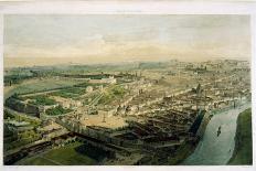View of Rome over the Porta Del Popolo, Lithograph by J. Arnout-Alfred Guesdon-Stretched Canvas