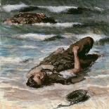 Casualty on the Beach at Dieppe, 1945-Alfred Hierl-Stretched Canvas