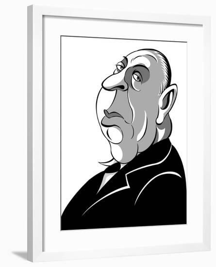 Alfred Hitchcock, 2018-Neale Osborne-Framed Giclee Print