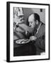 Alfred Hitchcock Eating Lamb Chops-John Florea-Framed Premium Photographic Print