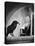 Alfred Hitchcock, photo pour la sortie du fim Les Oiseaux, 1963 (b/w photo)-null-Stretched Canvas