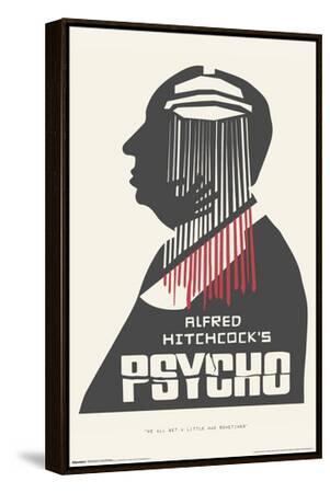Hitchcock Poster Art　ヒッチコック　ポスターアート Hitchcock Psycho movie poster Art Print by 2ToastDesign