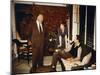 Alfred Hitchcock, Shirley McLaine and John Forsythe sur le tournage du film Mais qui a tue Harry ?T-null-Mounted Photo