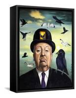 Alfred Hitchcock-Leah Saulnier-Framed Stretched Canvas