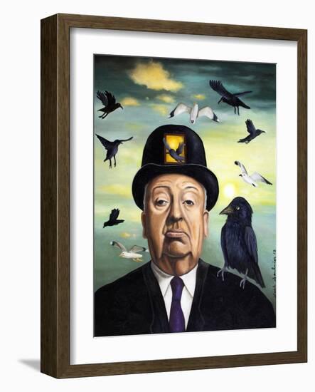 Alfred Hitchcock-Leah Saulnier-Framed Giclee Print