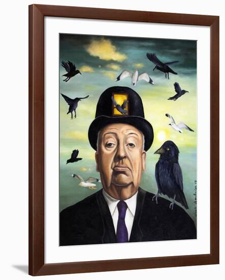 Alfred Hitchcock-Leah Saulnier-Framed Giclee Print