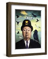 Alfred Hitchcock-Leah Saulnier-Framed Giclee Print