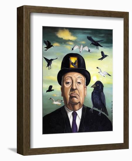 Alfred Hitchcock-Leah Saulnier-Framed Giclee Print