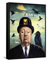 Alfred Hitchcock-Leah Saulnier-Framed Stretched Canvas