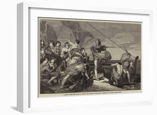 Alfred Inciting the Saxons to Prevent the Landing of the Danes-George Frederick Watts-Framed Giclee Print