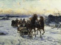 The Sleigh Ride-Alfred Kowalski-Framed Stretched Canvas