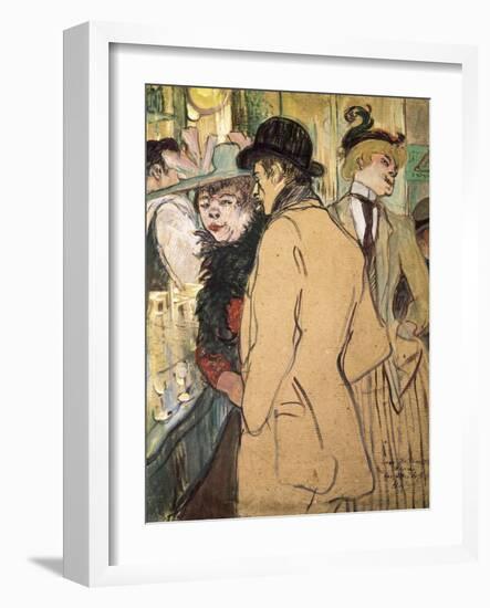 Alfred La Guigne-Henri de Toulouse-Lautrec-Framed Art Print