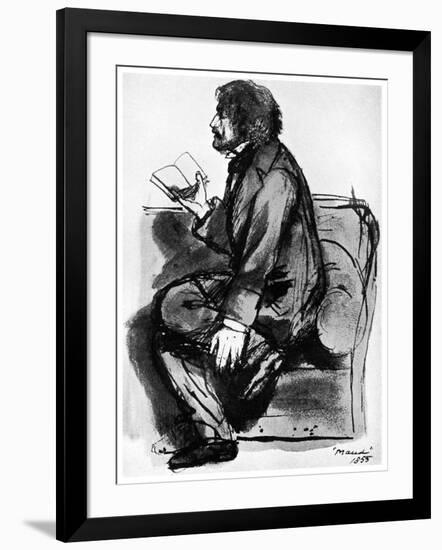 Alfred, Lord Tennyson, British Poet, 1855-Dante Gabriel Rossetti-Framed Giclee Print