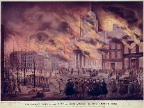 The Great Fire of New York, 1835-Alfred M. Hoffy-Framed Stretched Canvas