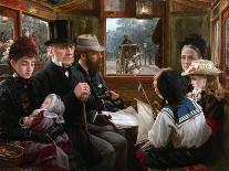 An Omnibus Ride to Piccadilly Circus (Mr Gladstone Travelling with Ordinary Passenger), 1885-Alfred Morgan-Framed Giclee Print