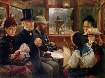 An Omnibus Ride to Piccadilly Circus, Mr Gladstone Travelling with Ordinary Passengers-Alfred Morgan-Framed Giclee Print