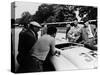 Alfred Neubauer with a Mercedes, Avus Motor Racing Circuit, Berlin, Germany, 1938-null-Stretched Canvas