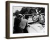 Alfred Neubauer with a Mercedes, Avus Motor Racing Circuit, Berlin, Germany, 1938-null-Framed Photographic Print