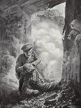 Sapper W. Hackett Refuses to Leave a Comrade Who Was Lying Seriously Injured in a Mine Gallery-Alfred Pearse-Giclee Print