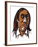 Alfred Schnittke - colour caricature-Neale Osborne-Framed Giclee Print