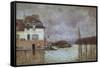 ALFRED SISLEY (1839-1899)/ PORT MARLY FLOOD. Location: MUSEE D'ORSAY, FRANCE-Alfred Sisley-Framed Stretched Canvas