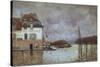ALFRED SISLEY (1839-1899)/ PORT MARLY FLOOD. Location: MUSEE D'ORSAY, FRANCE-Alfred Sisley-Stretched Canvas