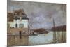 ALFRED SISLEY (1839-1899)/ PORT MARLY FLOOD. Location: MUSEE D'ORSAY, FRANCE-Alfred Sisley-Mounted Poster