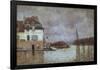 ALFRED SISLEY (1839-1899)/ PORT MARLY FLOOD. Location: MUSEE D'ORSAY, FRANCE-Alfred Sisley-Framed Poster