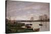 ALFRED SISLEY (1839-1899)/ THE SEINE AT ARGENTHEUIL, 1872. Location: MUSEE D'ORSAY, FRANCE-Alfred Sisley-Stretched Canvas