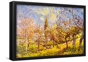Alfred Sisley An Orchard in Spring Art Print Poster-null-Framed Poster
