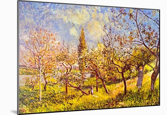 Alfred Sisley An Orchard in Spring Art Print Poster-null-Mounted Poster