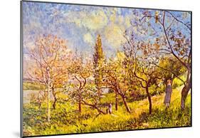 Alfred Sisley An Orchard in Spring Art Print Poster-null-Mounted Poster