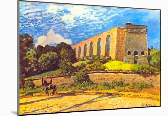 Alfred Sisley Aqueduct in Port Marly Art Print Poster-null-Mounted Poster