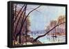 Alfred Sisley Bank of the Seine in Autumn Art Print Poster-null-Framed Poster