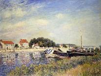 The Bridge of Moret with Sunset-Alfred Sisley-Giclee Print