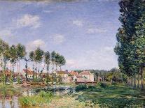 The Bridge of Moret with Sunset-Alfred Sisley-Giclee Print