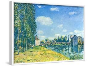 Alfred Sisley (Bridge at Moret in Summer) Art Poster Print-null-Framed Poster