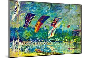 Alfred Sisley Regatta in Molesly Art Print Poster-null-Mounted Poster