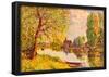 Alfred Sisley River Landscape in Moret Art Print Poster-null-Framed Poster
