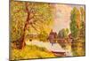 Alfred Sisley River Landscape in Moret Art Print Poster-null-Mounted Poster